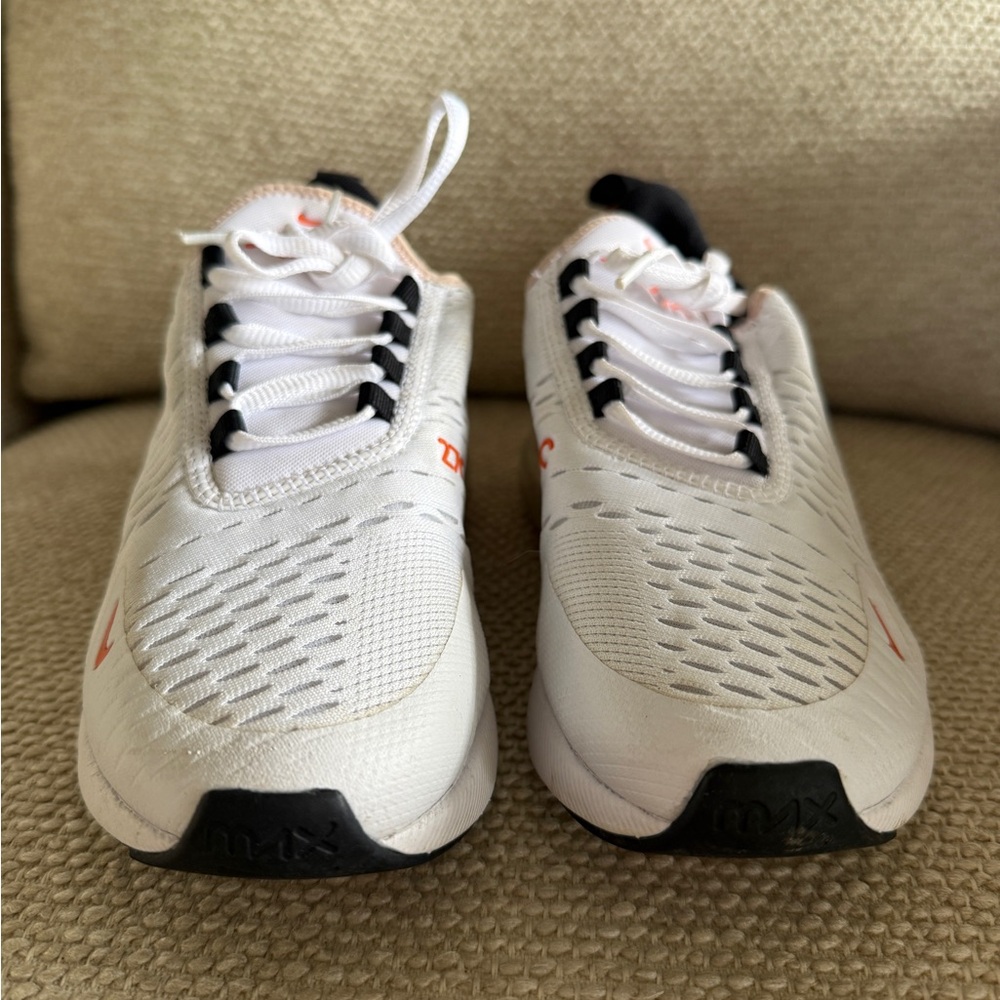 Nike Air Max 270 White and Red Sneakers - Picture 2 of 5
